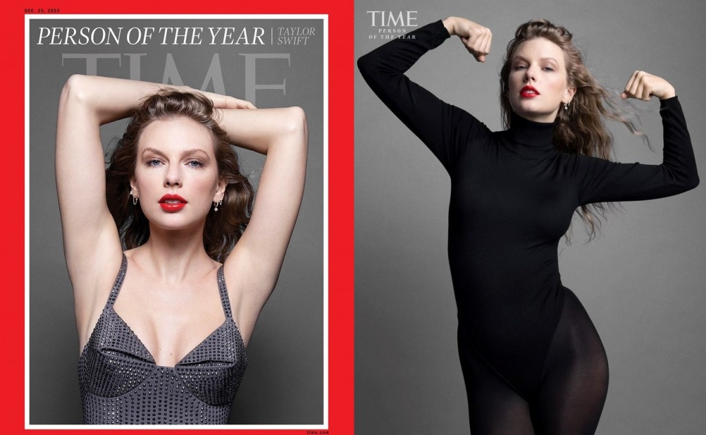 泰勒絲獲選美國《時代雜誌》年度風雲人物。（圖／環球西洋）
