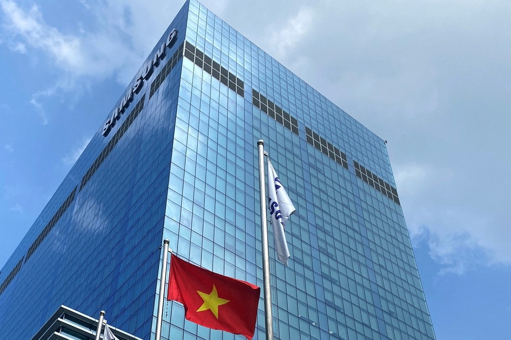 2023年5月29日，越南河內的三星大樓。（圖／路透社Francesco Guarascio）
