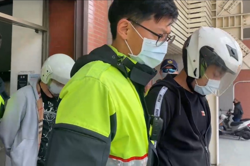 Three suspects detained by police in Taoyuan on suspicion of homicide, Nov. 19. 
