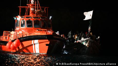 Spain's coast guard intercepted four boats on Friday night and Saturday morning