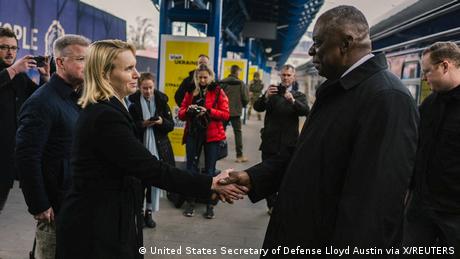 The US said Lloyd Austin's visit signals Washington's 'unwavering support to Ukraine in its fight for freedom'