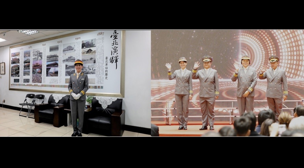 同樣一套制服在不同環境下, 可能出現色差與不同的fu, 右邊照片中的北韓fu, 或許就是不湊巧罷了?! (左圖:台鐵臉書; 右圖: 中央社...