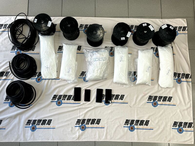 Ketamine smuggled in electrical cable shipment. (CNA photo)
