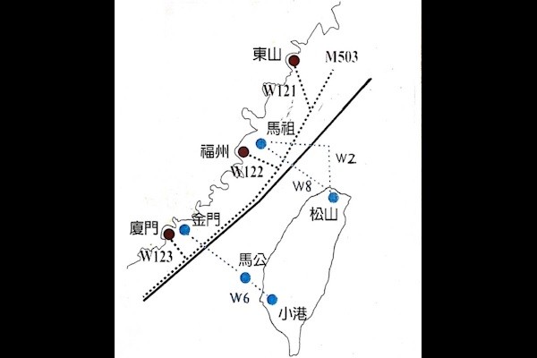 M503航線W122、W123航線（圖／民航局）

