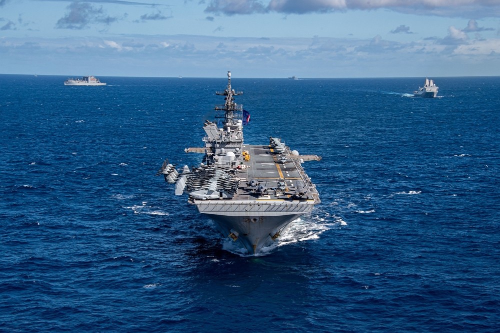 2023年8月，美利堅號兩棲突擊艦（USS America，LHA 6）參加美澳聯合軍演。（圖／臉書美國第七艦隊）
