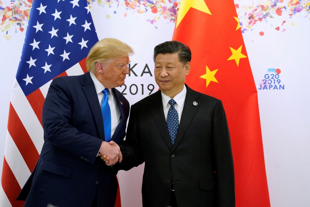 Donald Trump meets with Xi Jinping in Japan in 2019. (Reuters photo)
