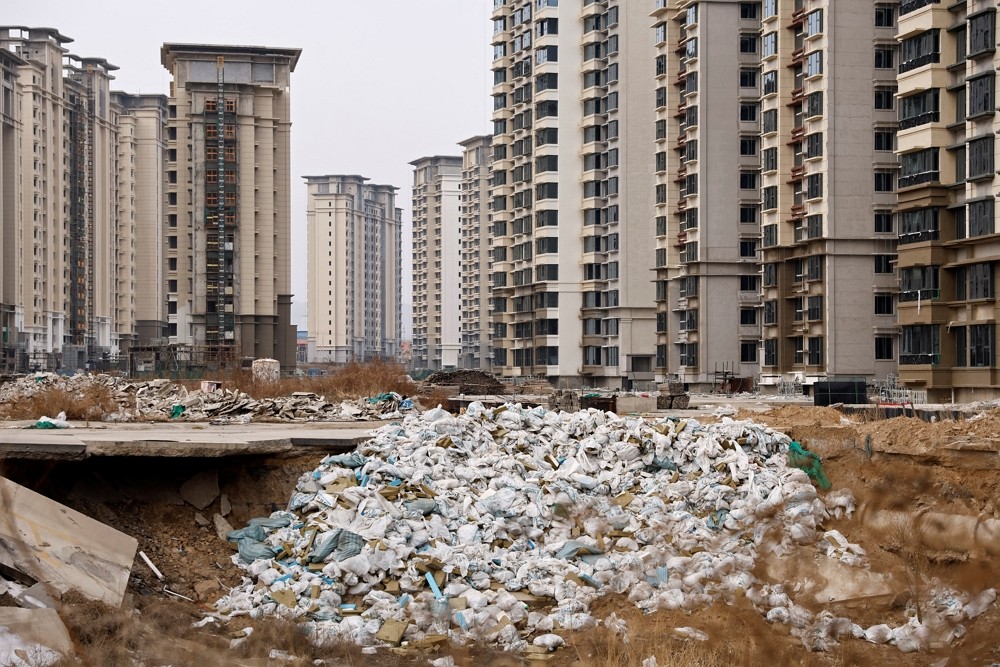 2024年2月1日，中國河北石家莊一處恆大未完成建案。（圖／路透社Tingshu Wang）
