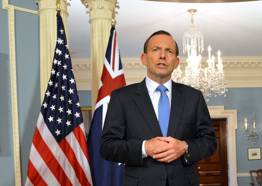 Former Australian Prime Minister Tony Abbott during a trip to Washington D.C. 
