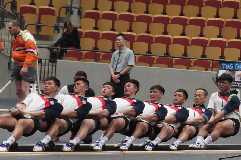 Team Taiwan competed in the men's 560 kg event at the TWIF World Indoor Championships, Feb. 11. 
