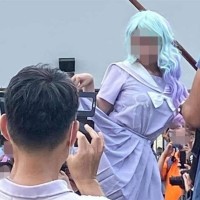 Boyfriend of Taipei cosplay flasher claims wind blew up skirt