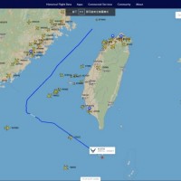 US warplane appears to 'draw' median line between Taiwan and China