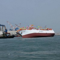 Taiwanese fishing boat launch goes awry