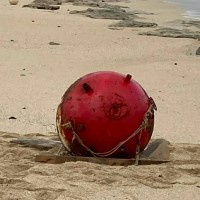 Unexploded naval mine washes up on shores of Taiwan’s Penghu