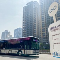 First electric bus from Taiwan’s Foxconn hits the road in Kaohsiung
