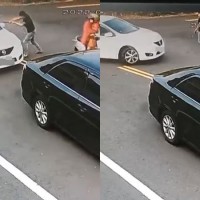 Video shows bat-wielding man chased by car in southern Taiwan