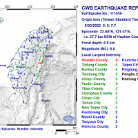 Magnitude 6.0 earthquake strikes eastern Taiwan