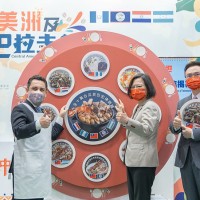 President Tsai praises 'excellent products of democracy' at Taipei food exhibition