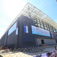 Topping out event held for largest exhibition center in central Taiwan