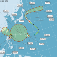 Typhoon and tropical storm could affect Taiwan mid-week