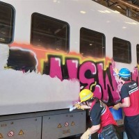 Taiwan detains suspect in train graffiti incident
