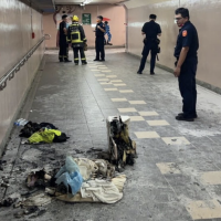 Suspect arrested in Taichung for setting fire to homeless man's belongings