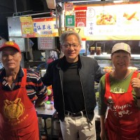 Nvidia's Jensen Huang spotted at Taipei night market