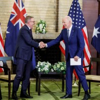 US, Australia call for peace in Taiwan Strait