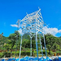 精選展品！台灣首屆南島藝術三年展　最大型機械裝置《想家》佇立溪邊成游子燈塔