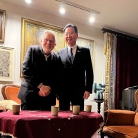 Taiwan foreign minister meets first president of post-Soviet Lithuania