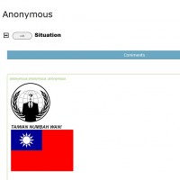 Anonymous posts Taiwan flag on UN site 