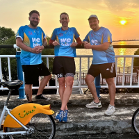 Trio rides length of Taiwan on YouBikes for charity