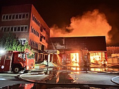 45 firefighters respond to northern Taiwan paper factory blaze
