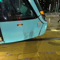 Watch driver bump into New Taipei light rail while chatting with passenger