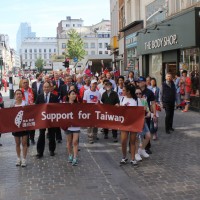 Taiwan holds first-ever political march in Brussels